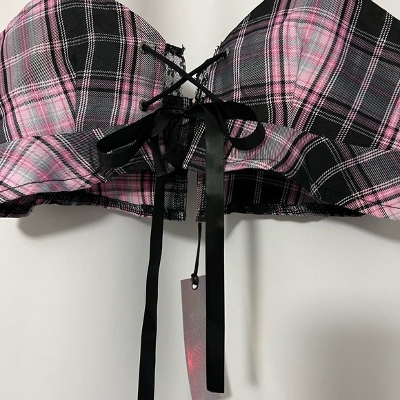 Finesse Angel Plaid Crop Top Size XS NWT - Picture 4 of 6